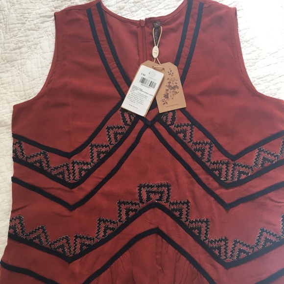 Anthropologie Vajor Mahogany Embriodered Jumpsuit - Picture 6 of 7